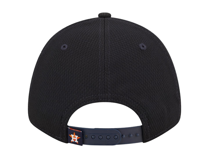 Gorra de béisbol New Era color azul marino con logo bordado de los Houston Astros en el frente.