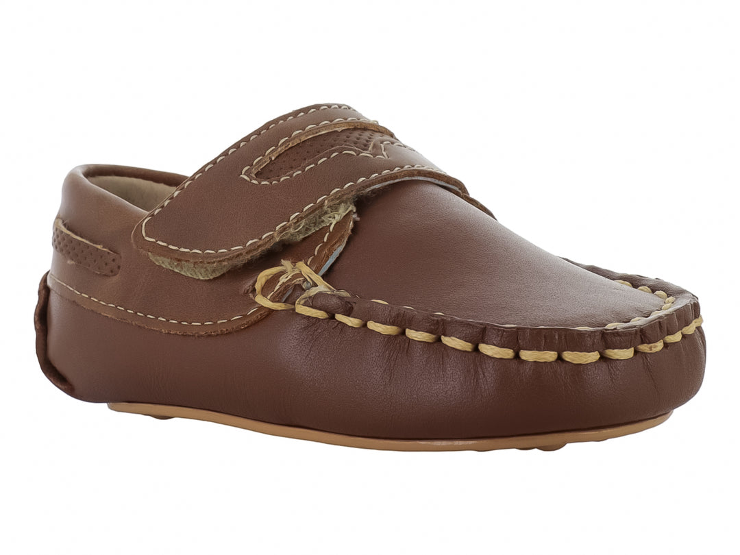 Zapatos Mocasines Miniburbujas Café para Bebé