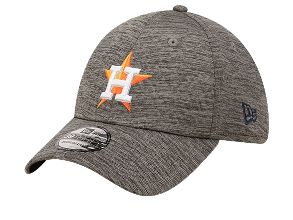 Gorra de béisbol New Era color gris medio con logotipo bordado de Houston Astros en el frente.