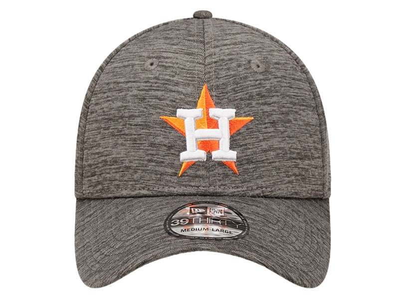 Gorra de béisbol New Era color gris medio con logotipo bordado de Houston Astros en el frente.