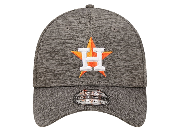 Gorra de béisbol New Era color gris medio con logotipo bordado de Houston Astros en el frente.
