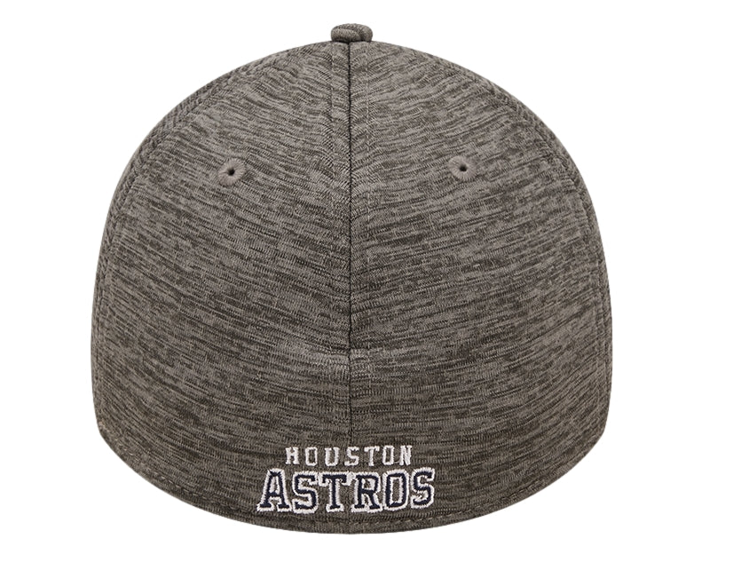 Gorra de béisbol New Era color gris medio con logotipo bordado de Houston Astros en el frente.