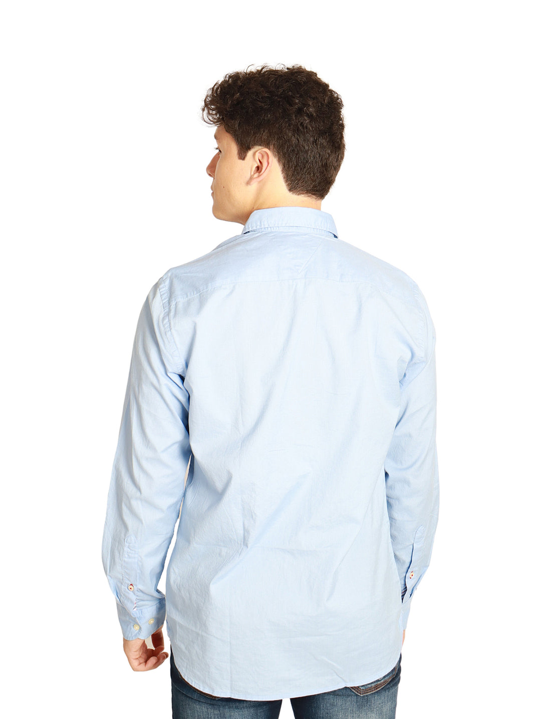 Camisa Tommy Hilfiger Manga Larga Azul
