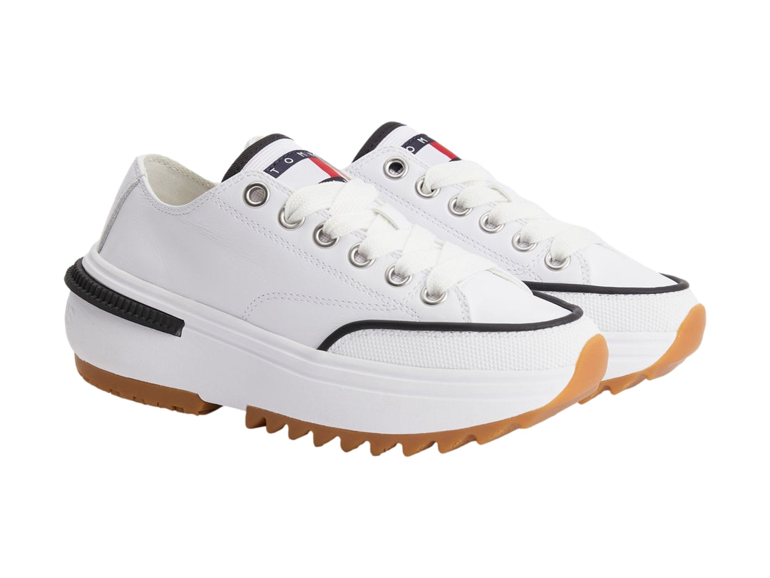 Tenis Tommy Hilfiger Tommy Jeans Run Cleat Blancos para Mujer