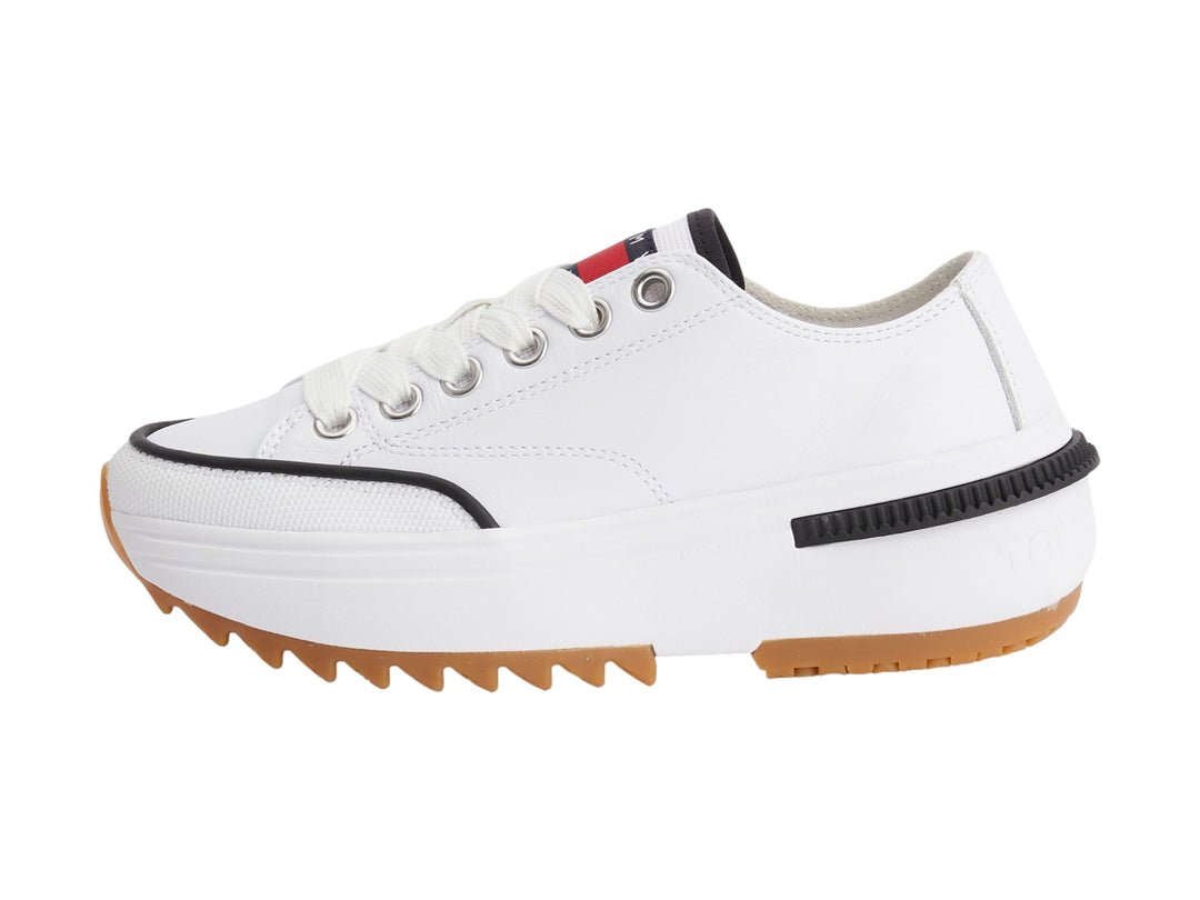Tenis Tommy Hilfiger Tommy Jeans Run Cleat Blancos para Mujer