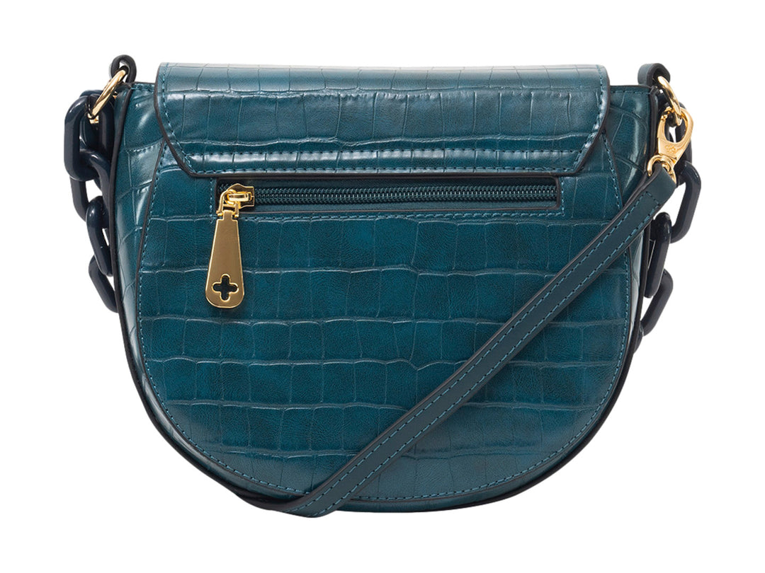 Bolso de Hombro Jaime Ibiza Croco Azul para Mujer
