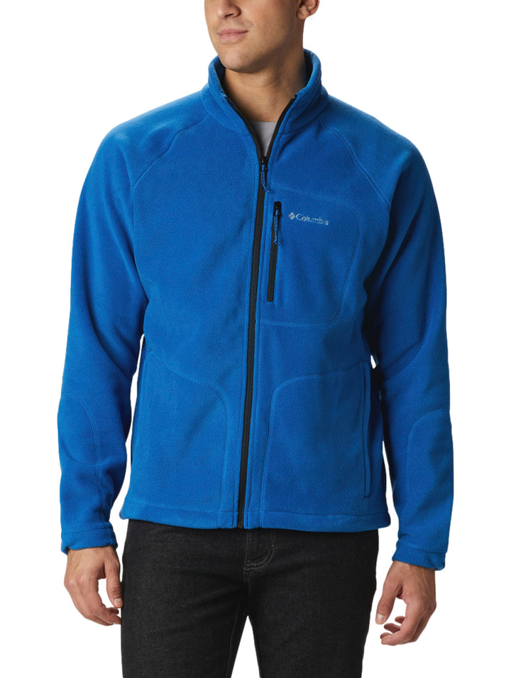 Sudadera Columbia Fast Trek II de cierre completo en color azul brillante.