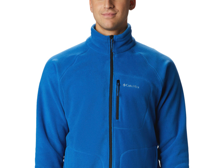 Sudadera Columbia Fast Trek II de cierre completo en color azul brillante.