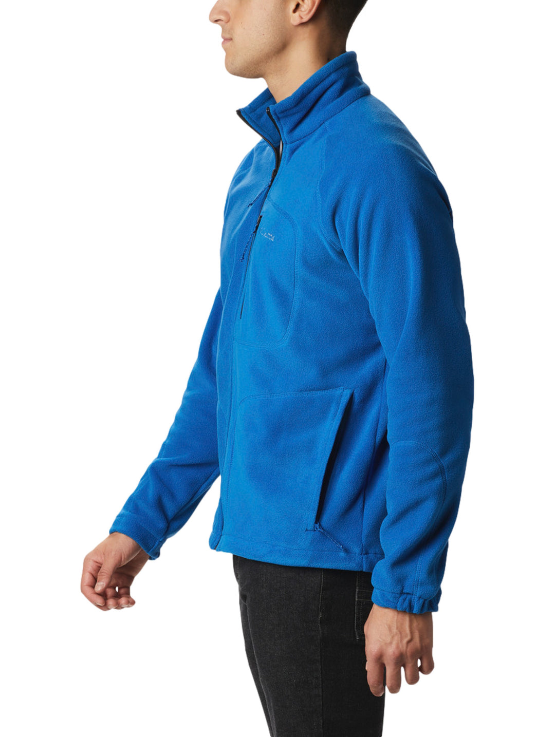 Sudadera Columbia Fast Trek II de cierre completo en color azul brillante.