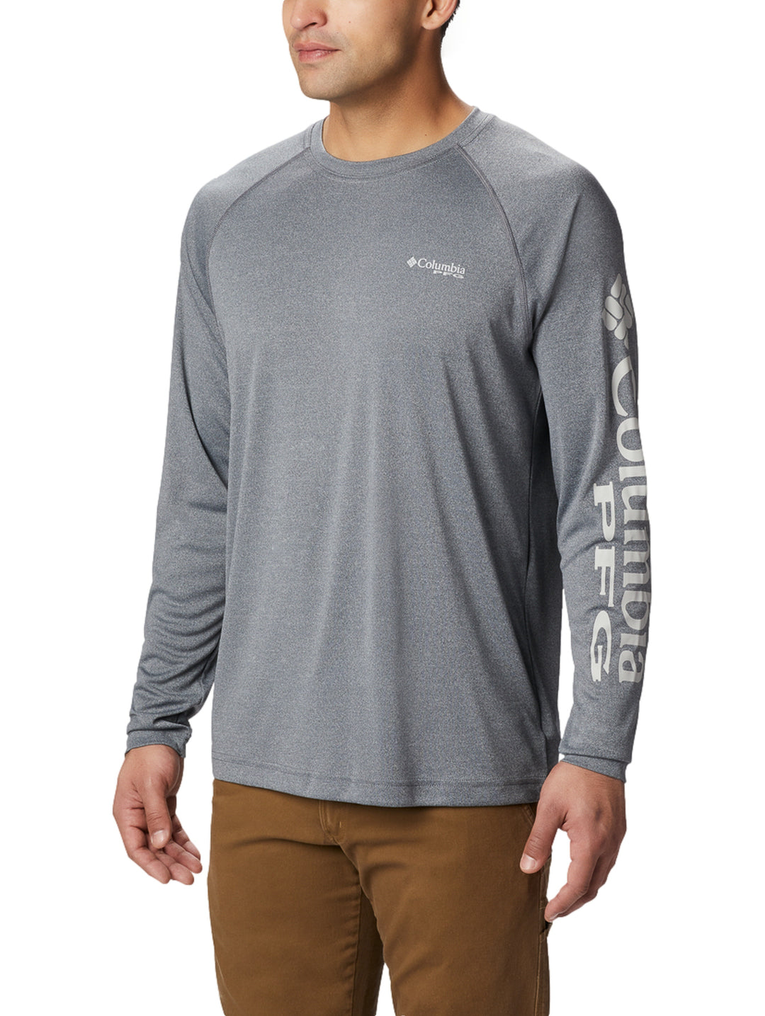 Playera Columbia Terminal Tackle Manga Larga Gris para Hombre