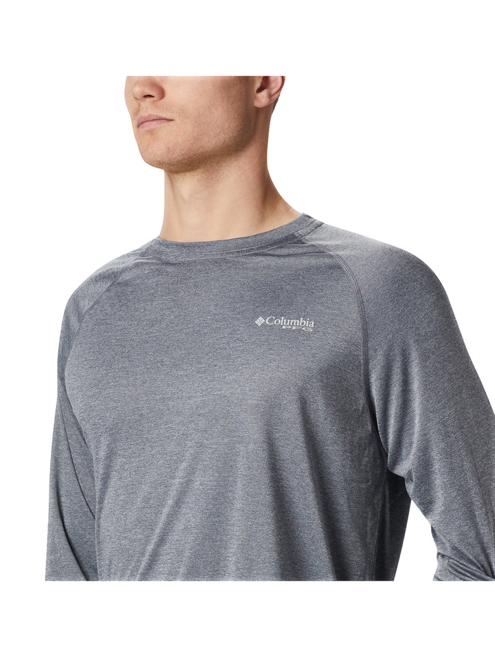 Playera Columbia Terminal Tackle Manga Larga Gris para Hombre