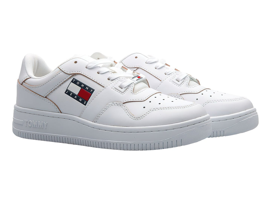 Tenis Tommy Hilfiger Tommy Jeans Etch Basket Blancos para Mujer