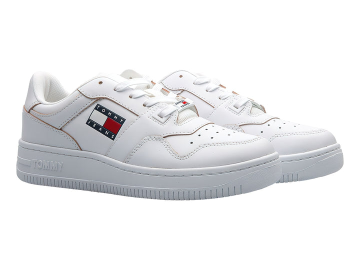 Tenis Tommy Hilfiger Tommy Jeans Etch Basket Blancos para Mujer