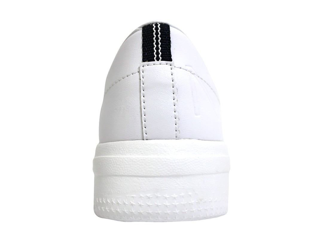 Tenis casuales marca Nautica en color blanco con suela ancha y detalles en relieve.