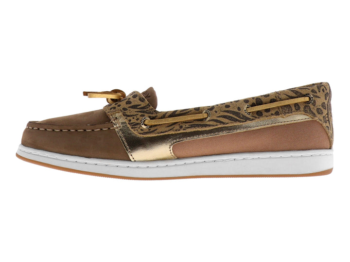 Mocasines Sperry Tan Animal Print para Mujer