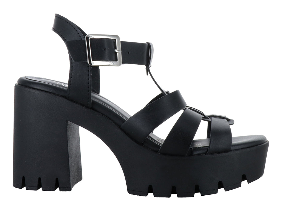 Sandalias Luna Rosa Negro para Mujer