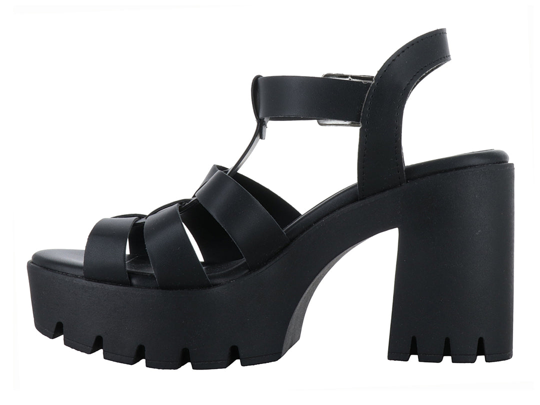 Sandalias Luna Rosa Negro para Mujer