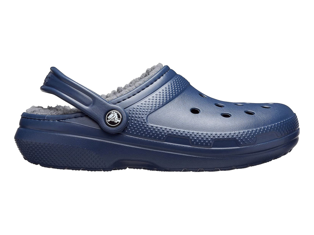 Zuecos Crocs Classic Fuzz-Lined Azul Marino y Gris para Hombre