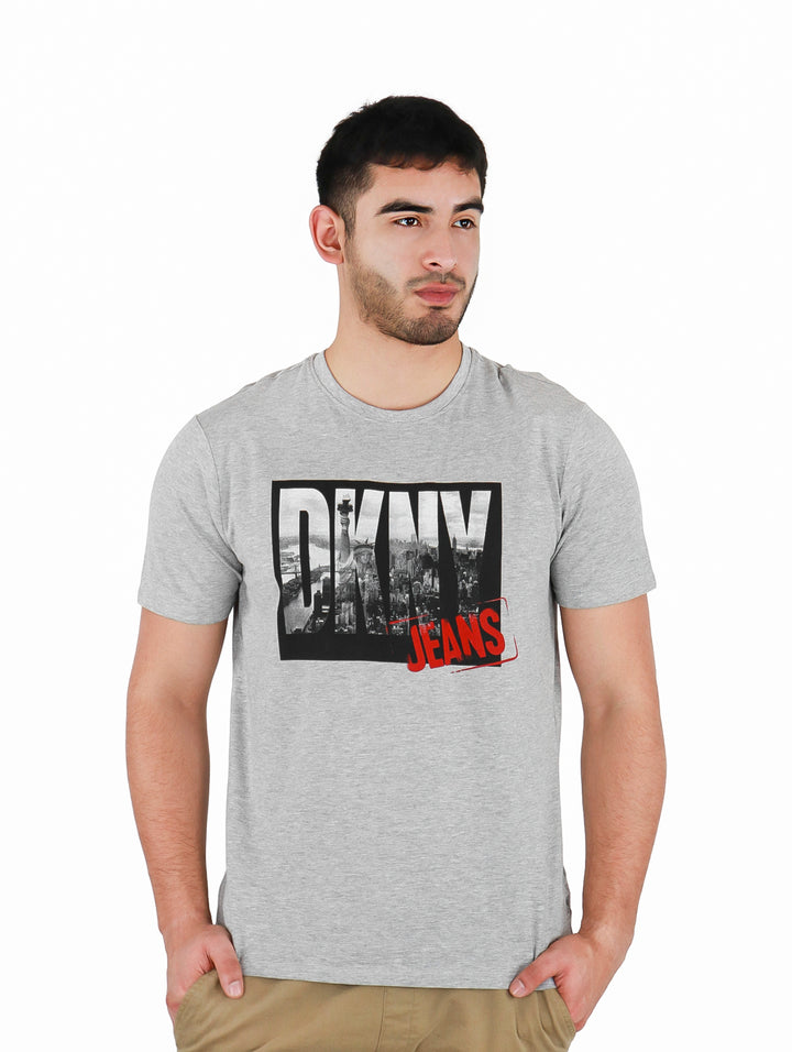 Playera DKNY Gris Heather Grey para Hombre