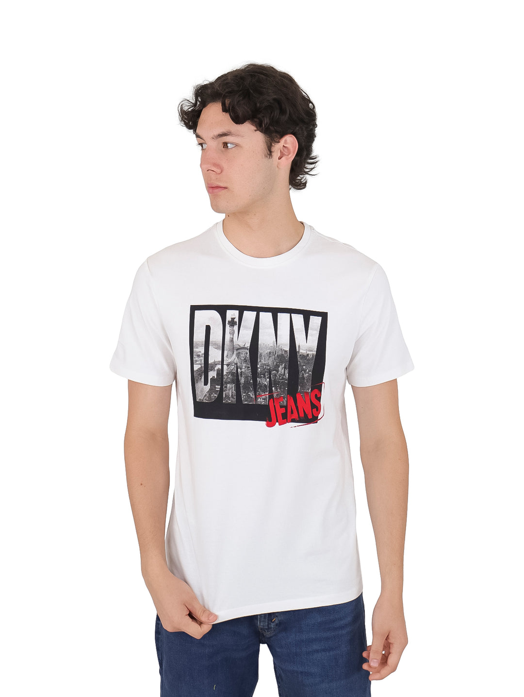 Playera DKNY Billboard Blanca para Hombre