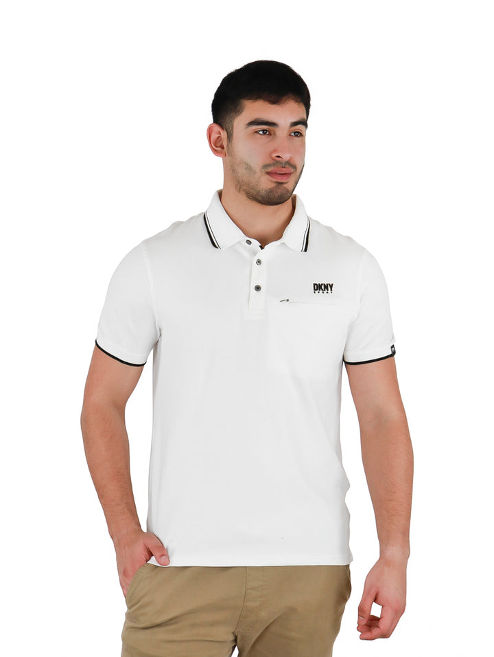 Playera Polo DKNY Blanco para Hombre