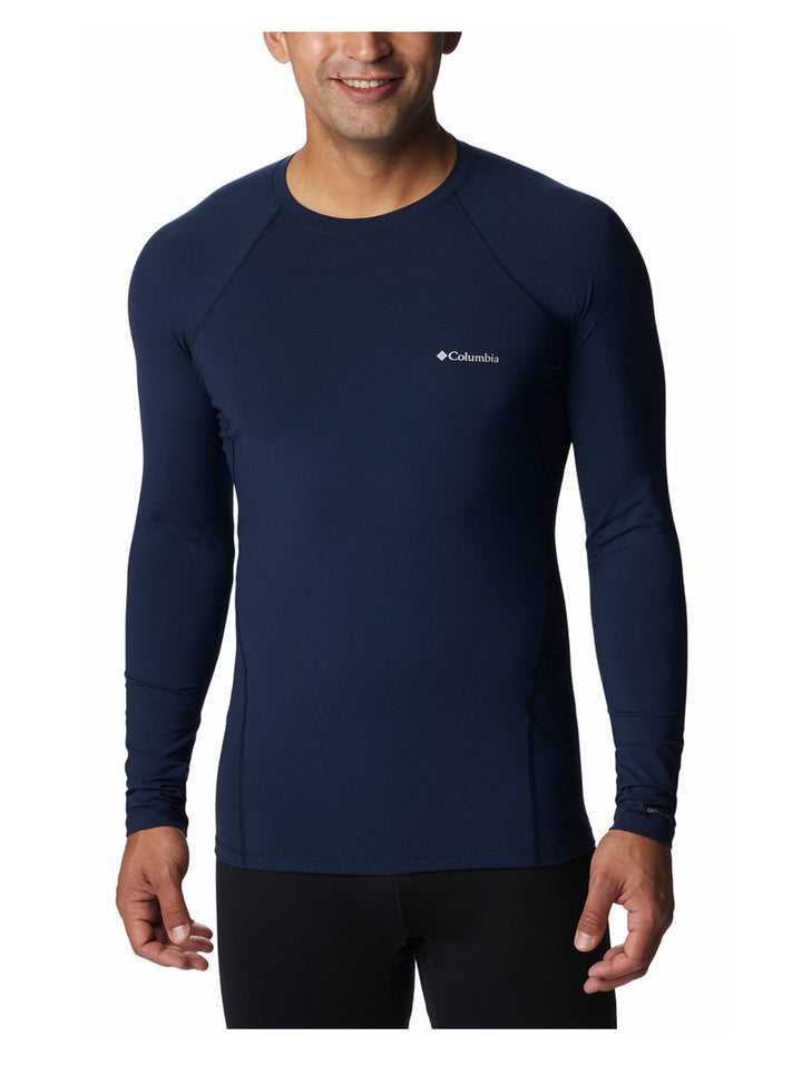 Camiseta deportiva de manga larga color azul marino marca Columbia para hombre.