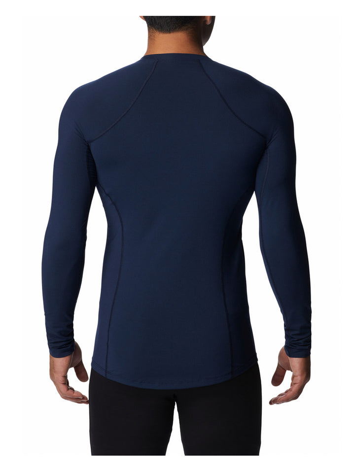 Camiseta deportiva de manga larga color azul marino marca Columbia para hombre.