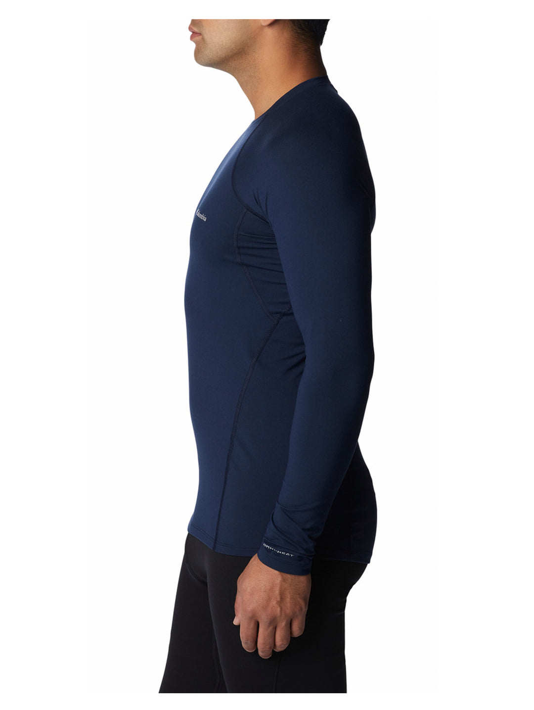 Camiseta deportiva de manga larga color azul marino marca Columbia para hombre.
