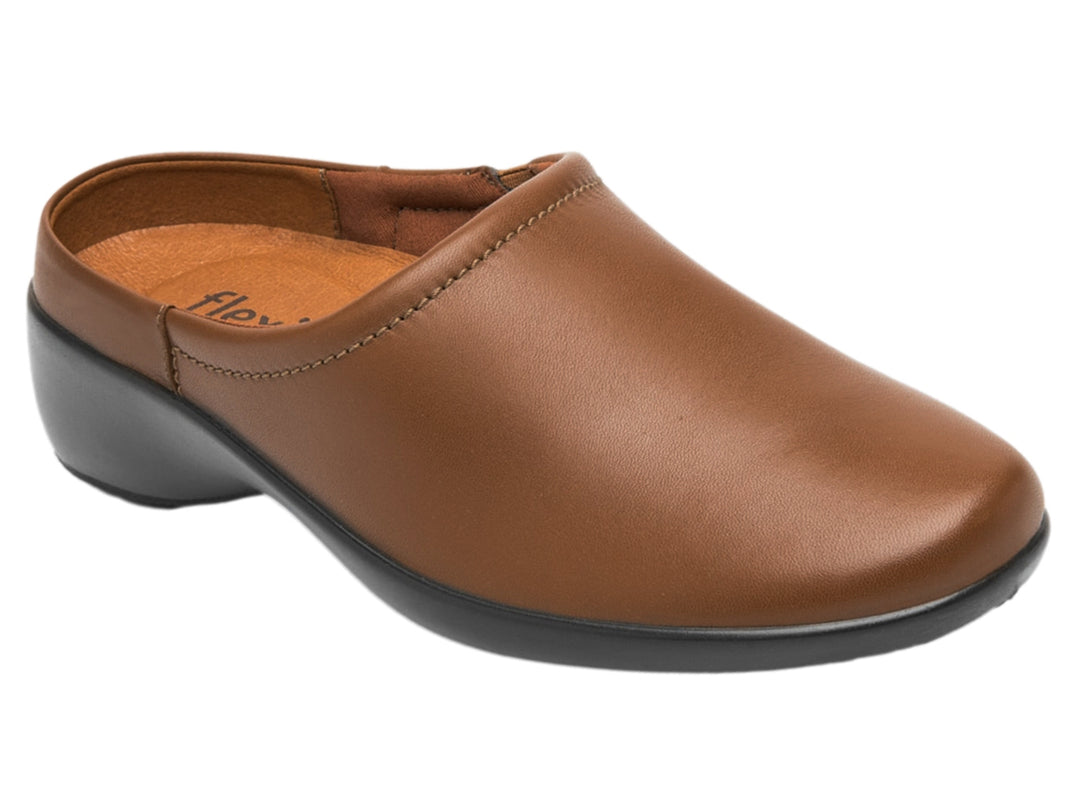 Zuecos Flexi Color Café para Mujer