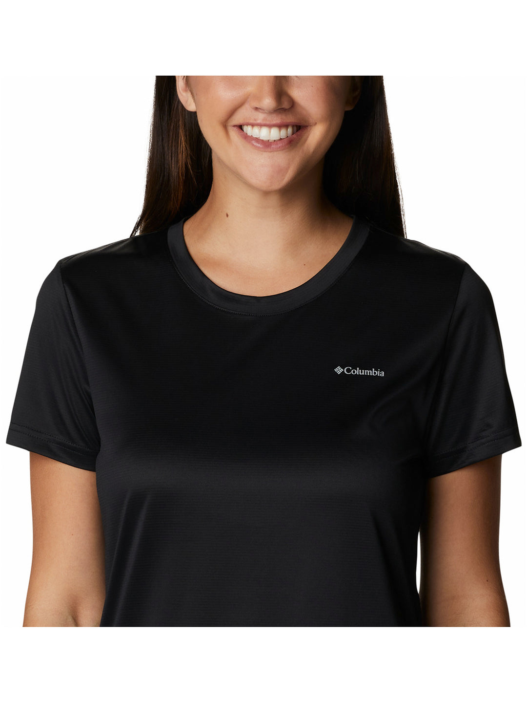 Playera Columbia Hike Manga Corta Color Negro para Mujer
