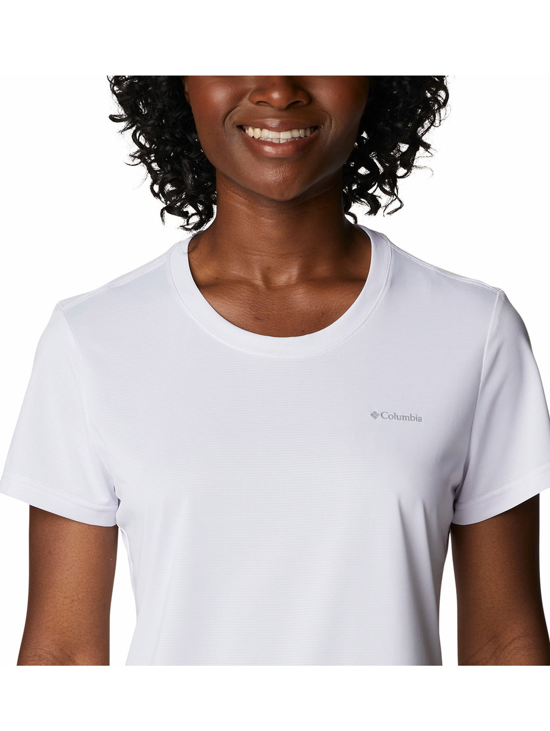 Playera Columbia Hike Manga Corta Blanca para Mujer