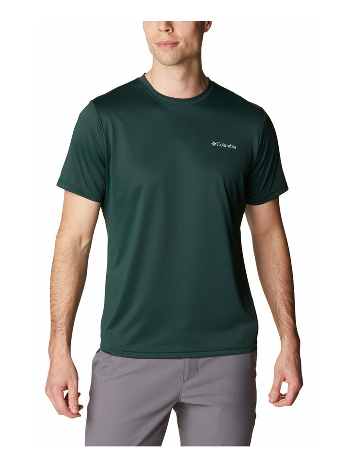 Playera Columbia Hike Manga Corta Verde para Hombre