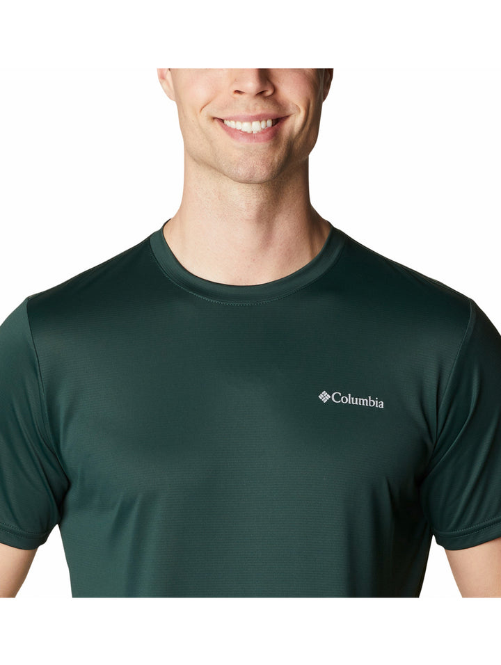 Playera Columbia Hike Manga Corta Verde para Hombre