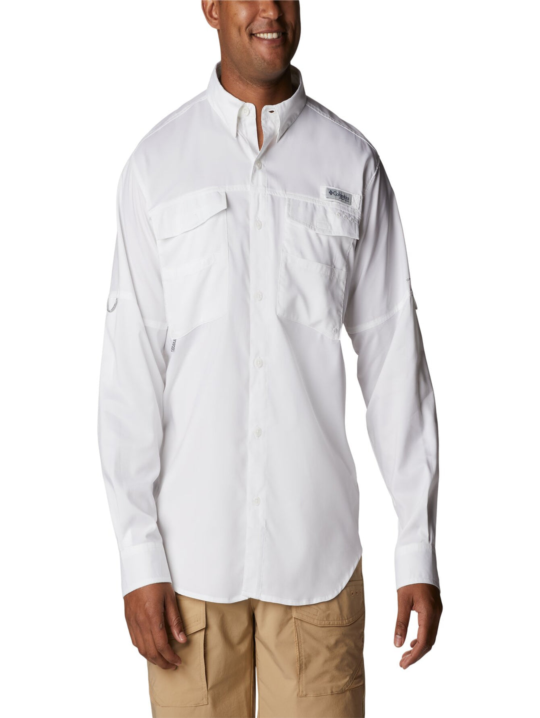 Camisa Columbia Manga Larga Blanco para Hombre