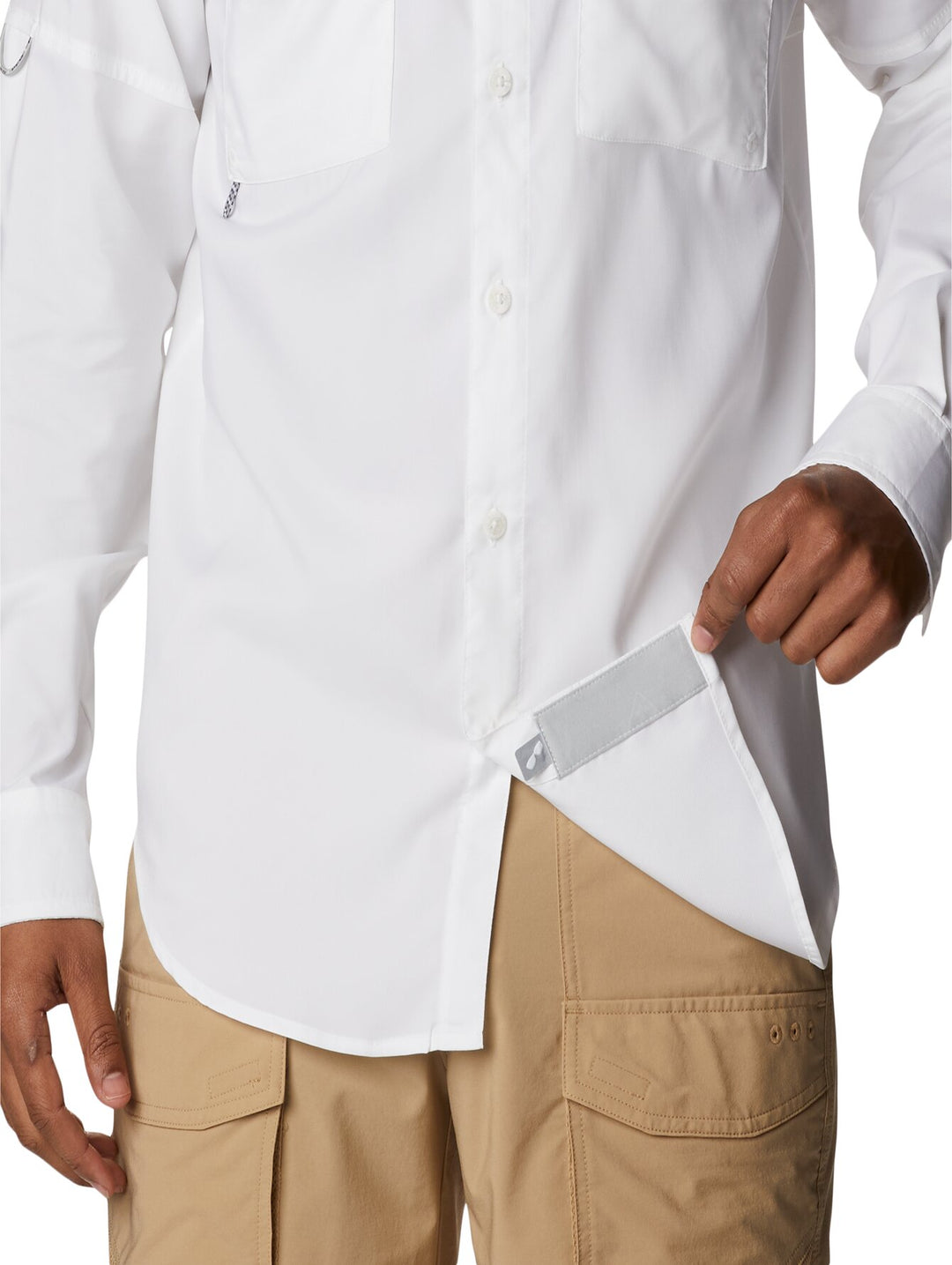 Camisa Columbia Manga Larga Blanco para Hombre
