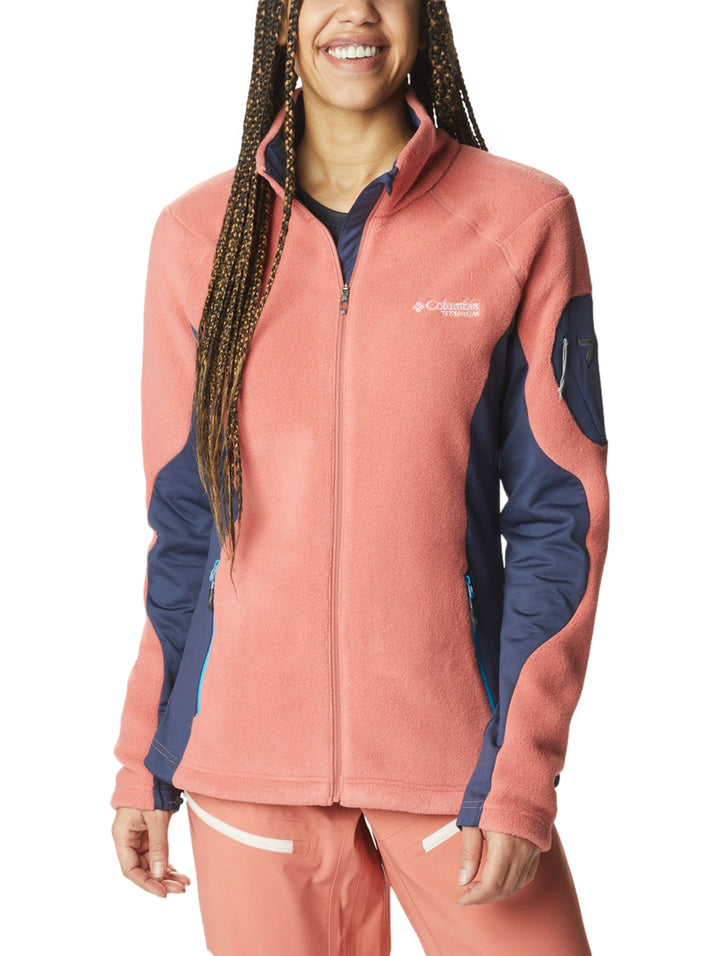 Chamarra Columbia Titan Pass 2.0 II Fleece Coral para Mujer