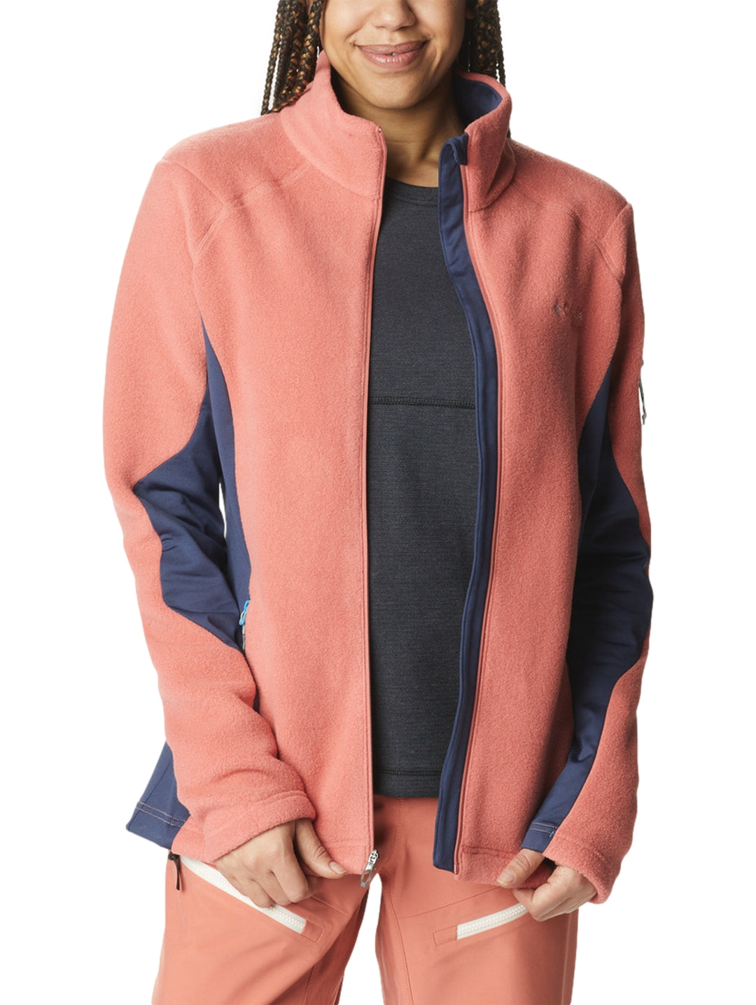 Chamarra Columbia Titan Pass 2.0 II Fleece Coral para Mujer
