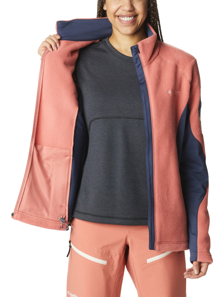 Chamarra Columbia Titan Pass 2.0 II Fleece Coral para Mujer
