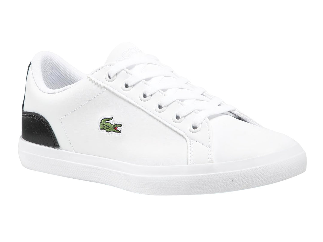 Tenis Lacoste Lerond Blanco y Negro para Niño