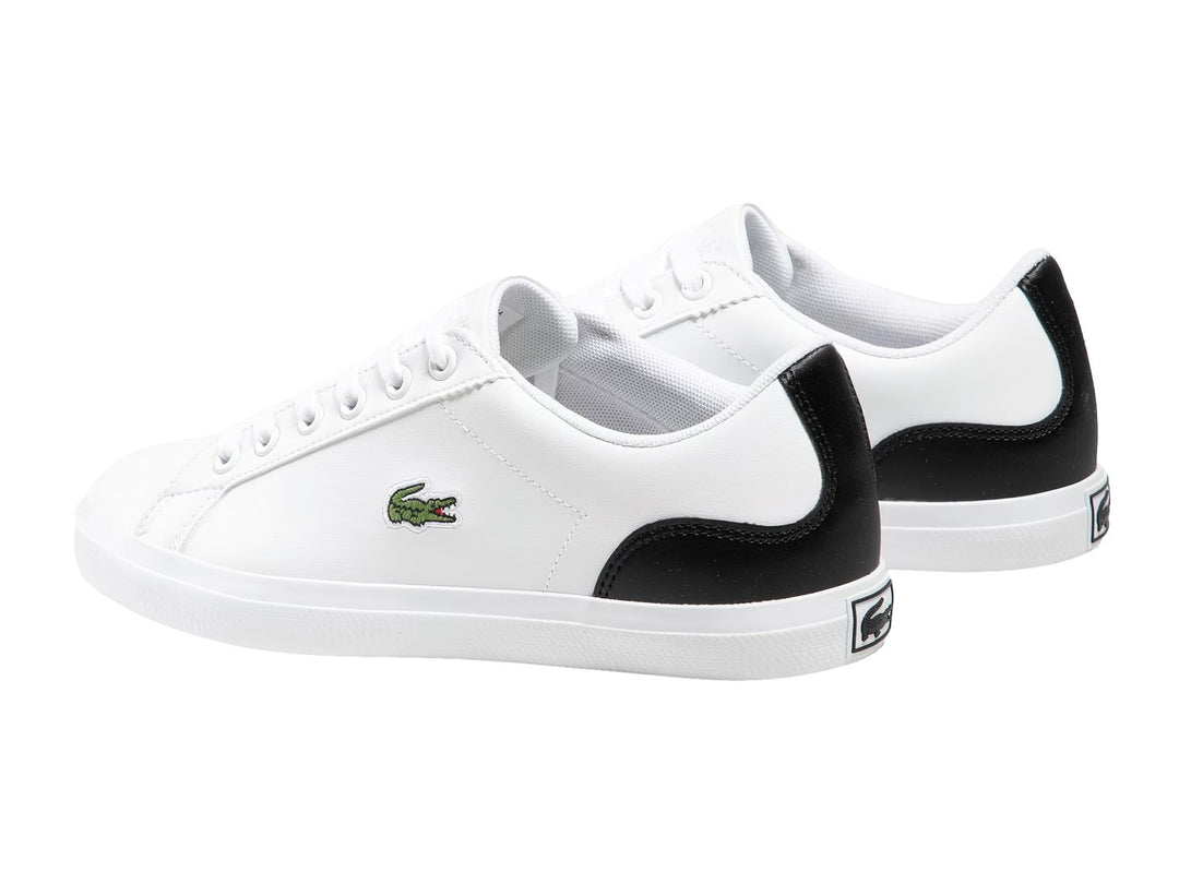 Tenis Lacoste Lerond Blanco y Negro para Niño