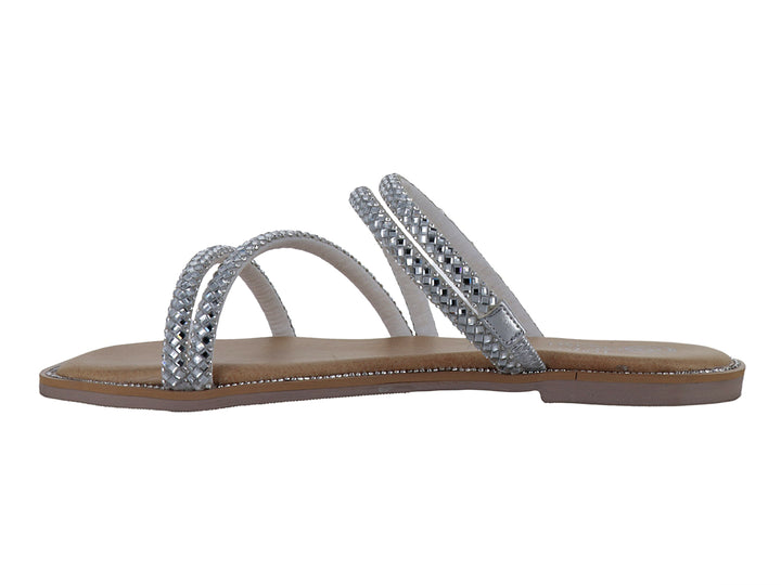 Sandalias Luna Rosa Trenzadas Plata para Mujer