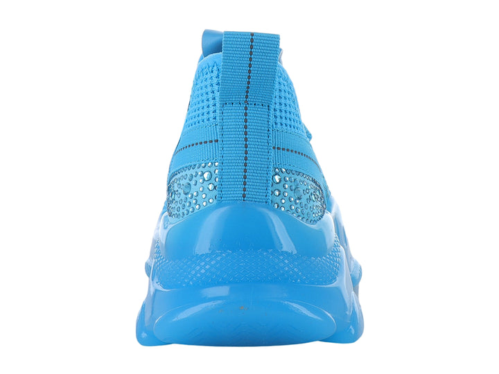 Tenis deportivos Steve Madden Jmaxim en color turquesa con suela ancha y tejido transpirable para niños.