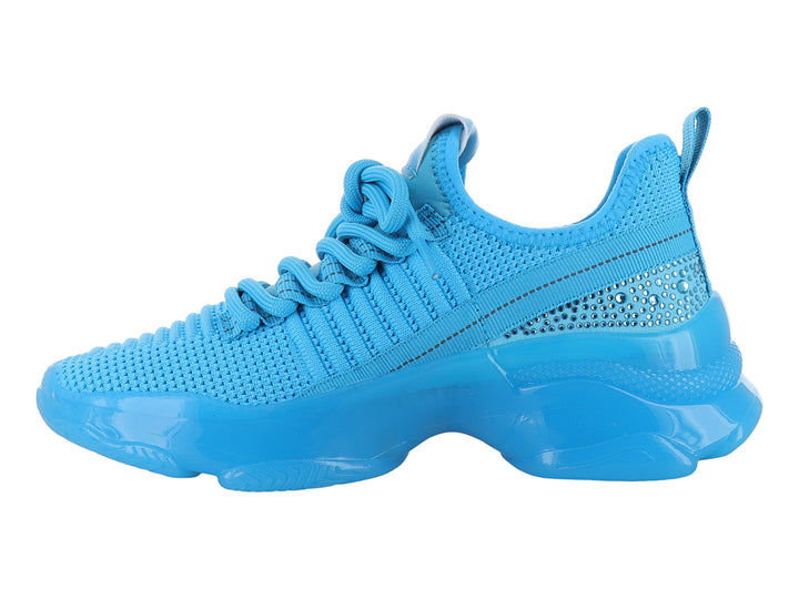 Tenis deportivos Steve Madden Jmaxim en color turquesa con suela ancha y tejido transpirable para niños.