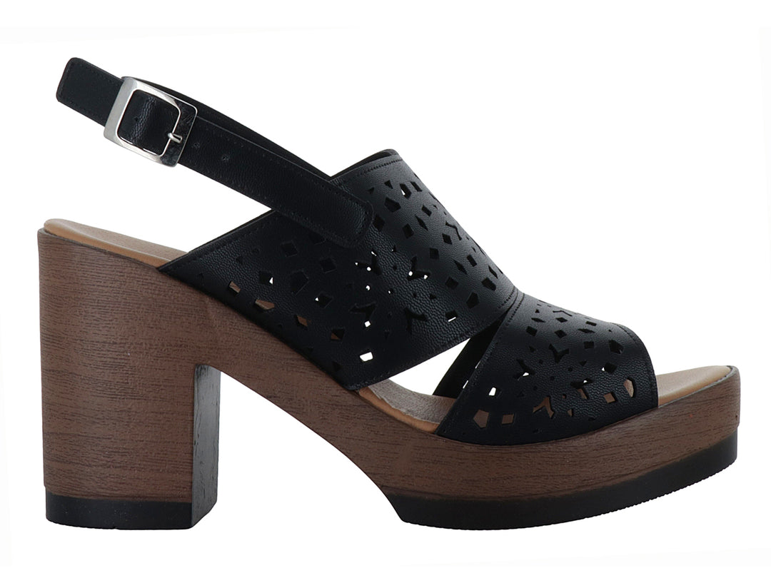 Sandalias Luna Rosa Negro para Mujer