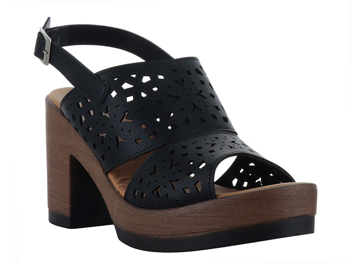 Sandalias Luna Rosa Negro para Mujer