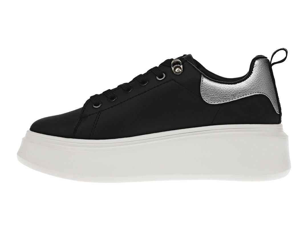 Tenis K-SWISS Alessius Platform Negro y Plata para Mujer