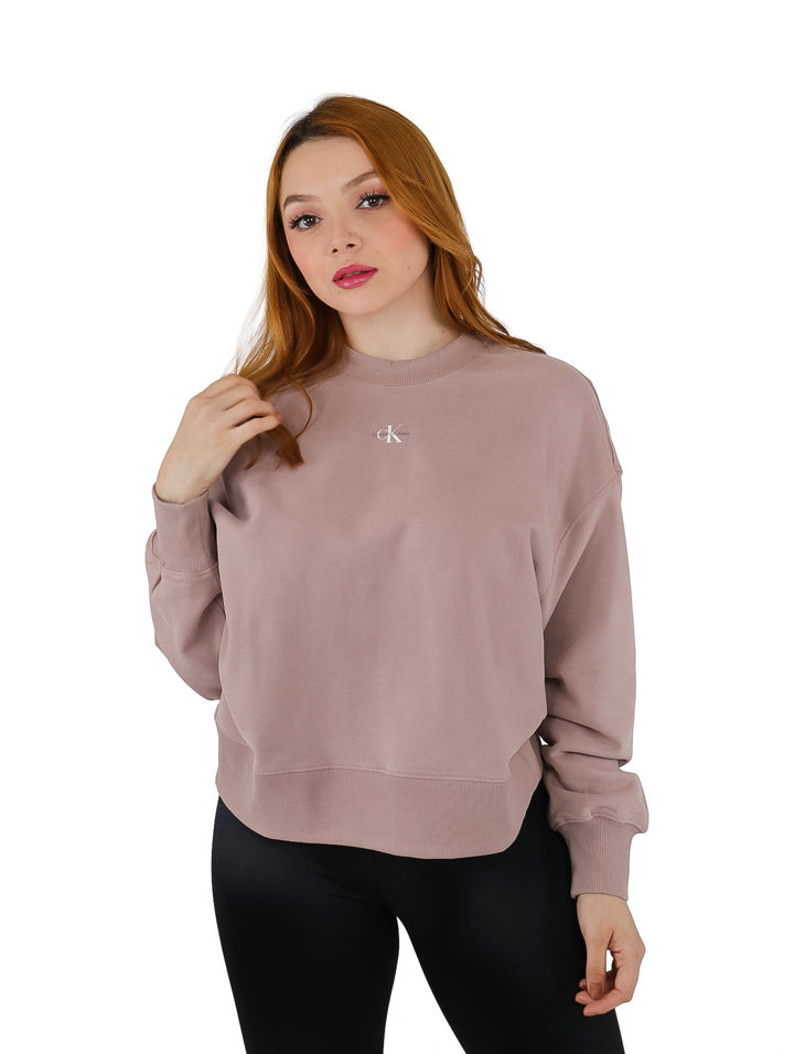 Sudadera Calvin Klein Cuello Redondo Rosa Oscuro para Mujer