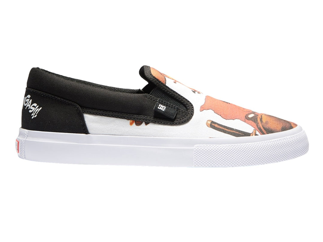 Tenis DC Shoes DP Manual Slip Negro y Blanco para Hombre