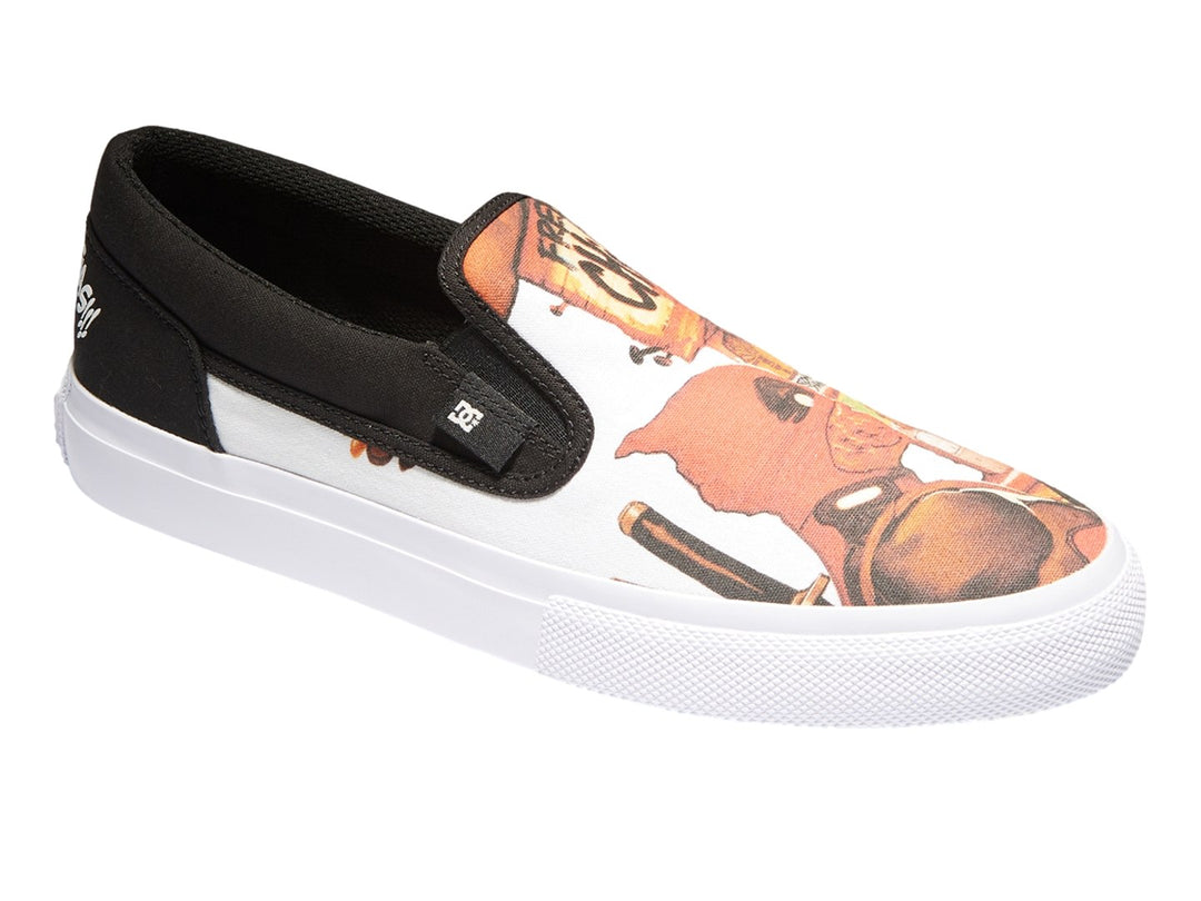 Tenis DC Shoes DP Manual Slip Negro y Blanco para Hombre