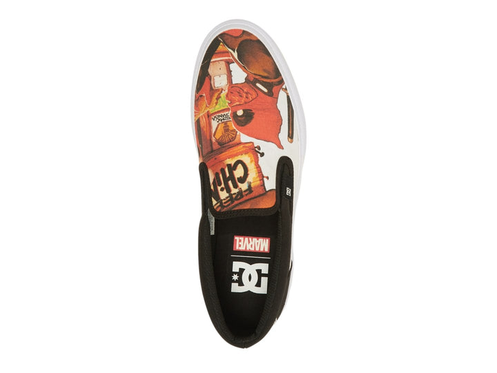 Tenis DC Shoes DP Manual Slip Negro y Blanco para Hombre
